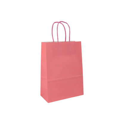 Sacos Asa Torcida Kraft Branco 90g - Rosa Pastel