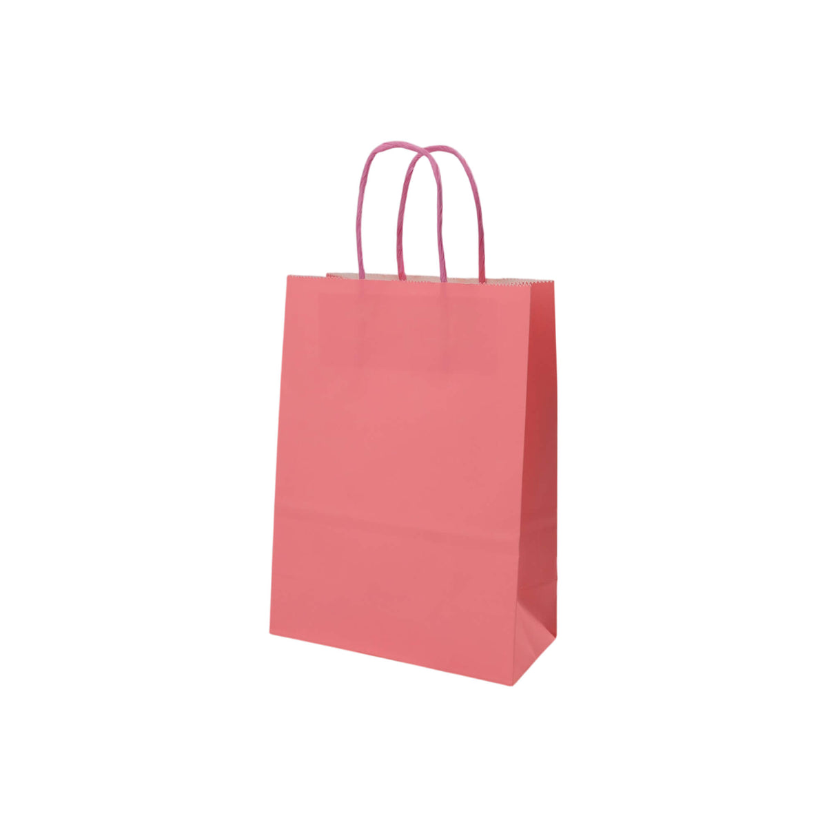 Sacos Asa Torcida Kraft Branco 90g - Rosa Pastel