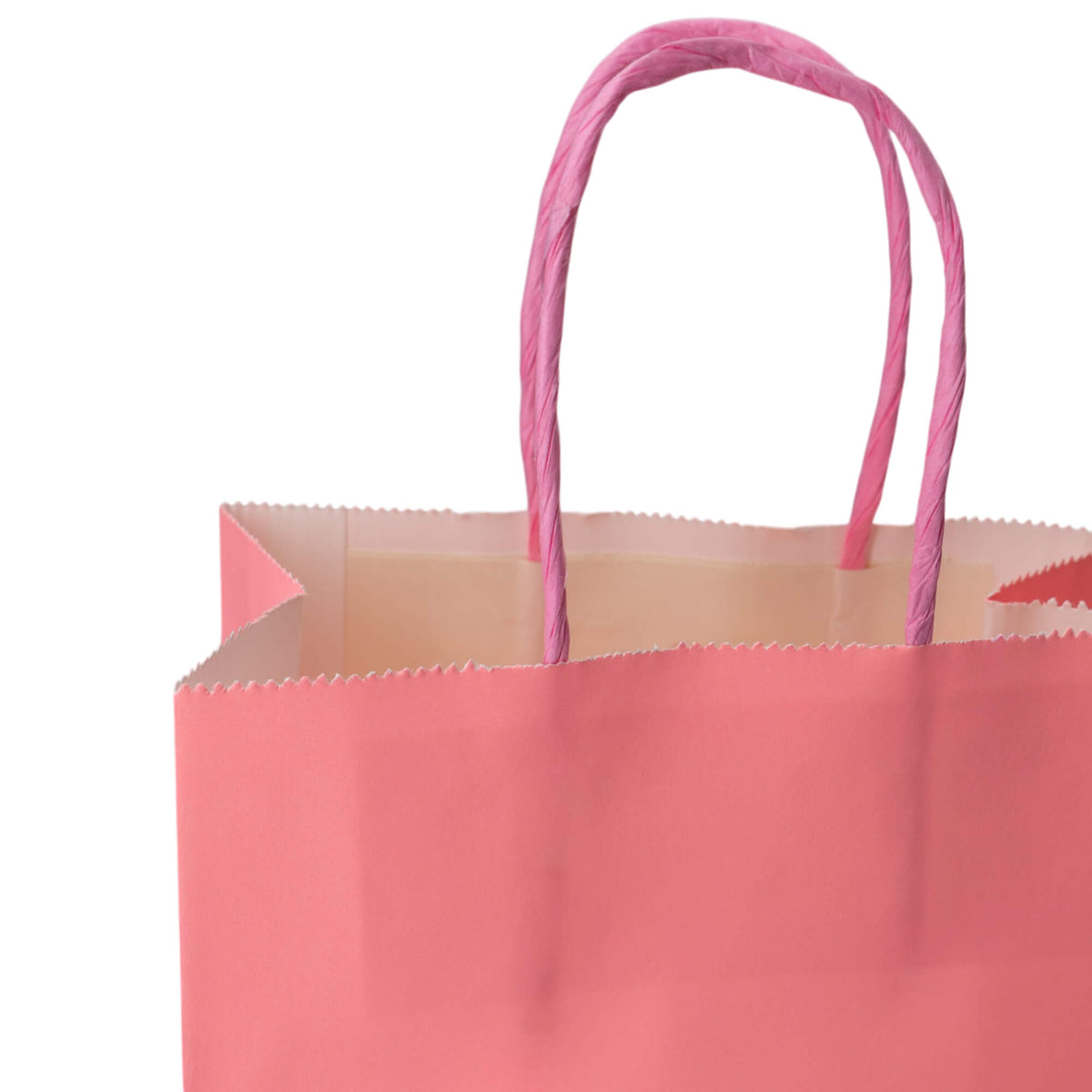 Sacos Asa Torcida Kraft Branco 90g - Rosa Pastel