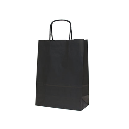 Bolsas de Asa Retorcida Kraft Blanco 90g - Negro