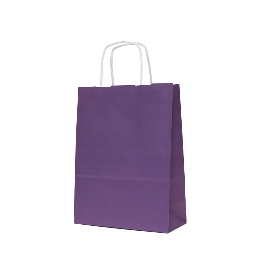 Bolsas Asa Retorcida Kraft Blanco 90g - Morado