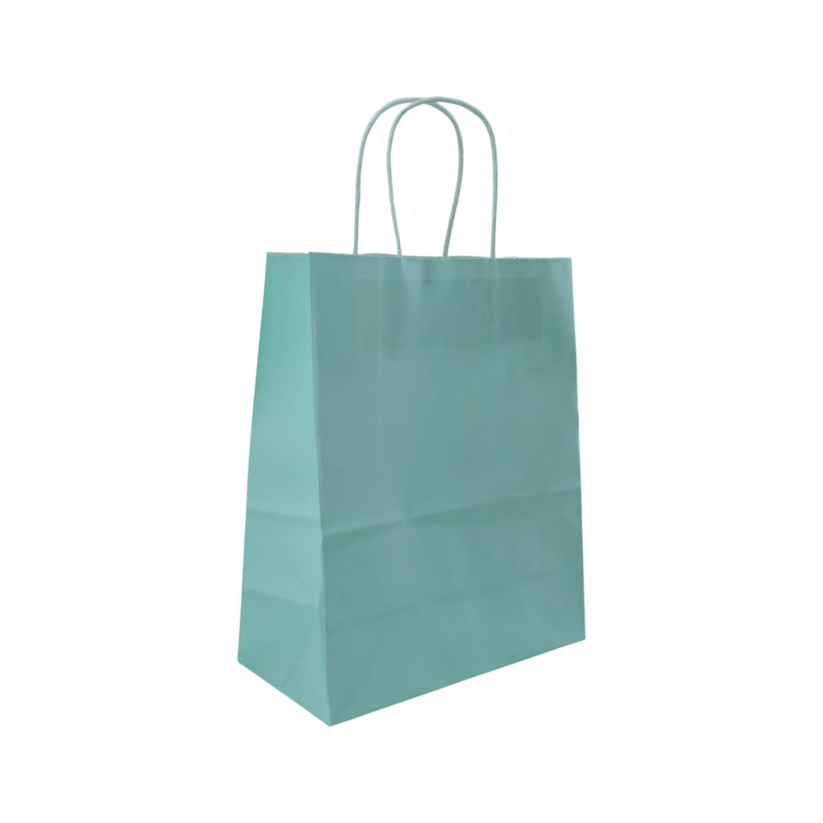 Sacos Asa Torcida Kraft Branco 90g - Azul Pastel