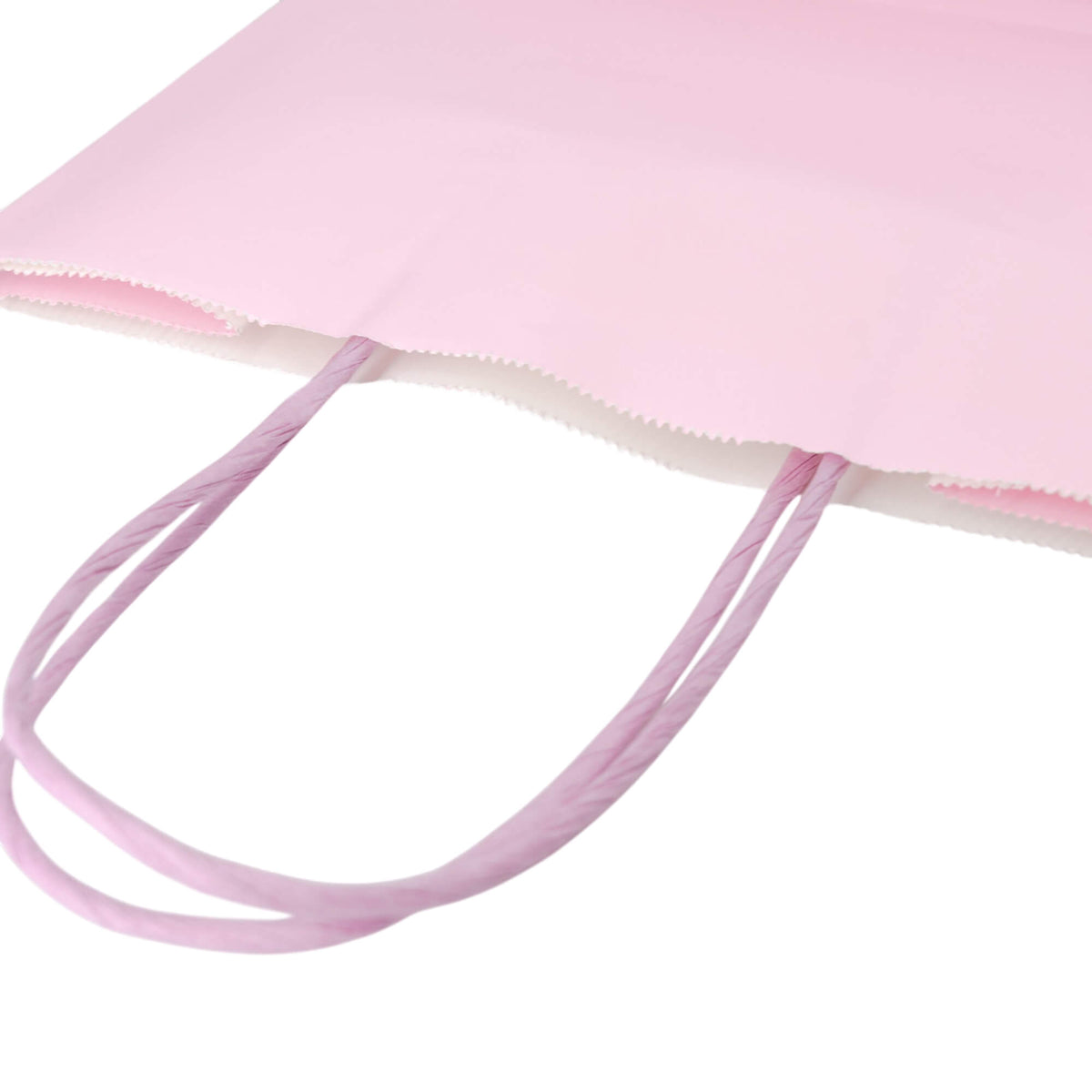 Sacos Asa Torcida Kraft Branco 90g - Lilás Pastel