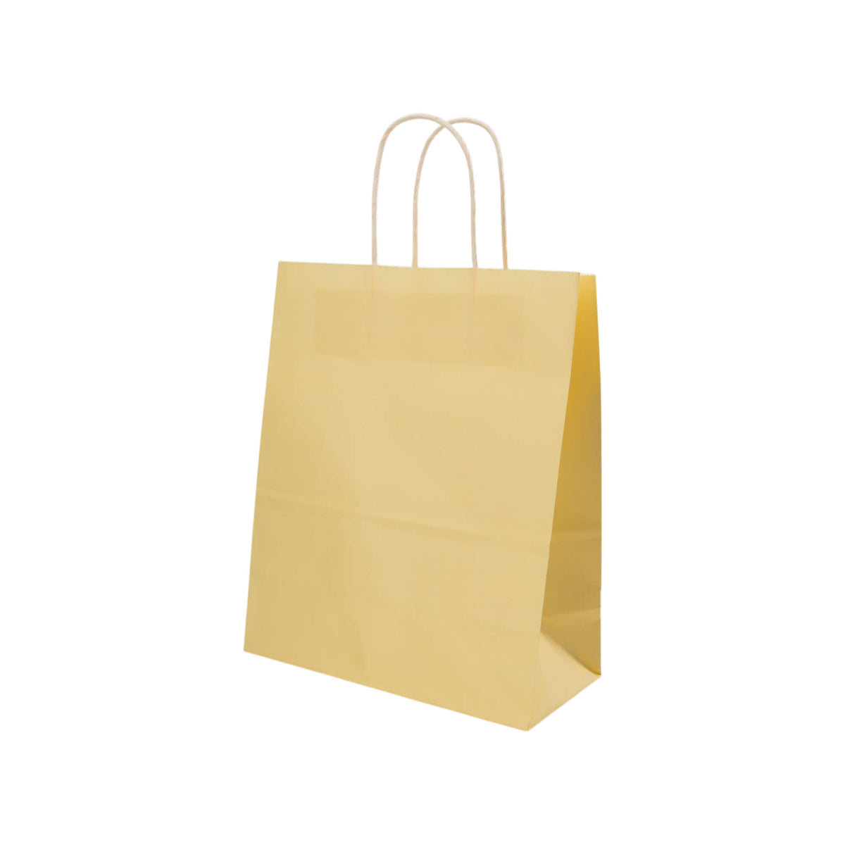 Sacos Asa Torcida Kraft Branco 90g - Amarelo Pastel