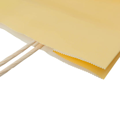 Sacos Asa Torcida Kraft Branco 90g - Amarelo Pastel