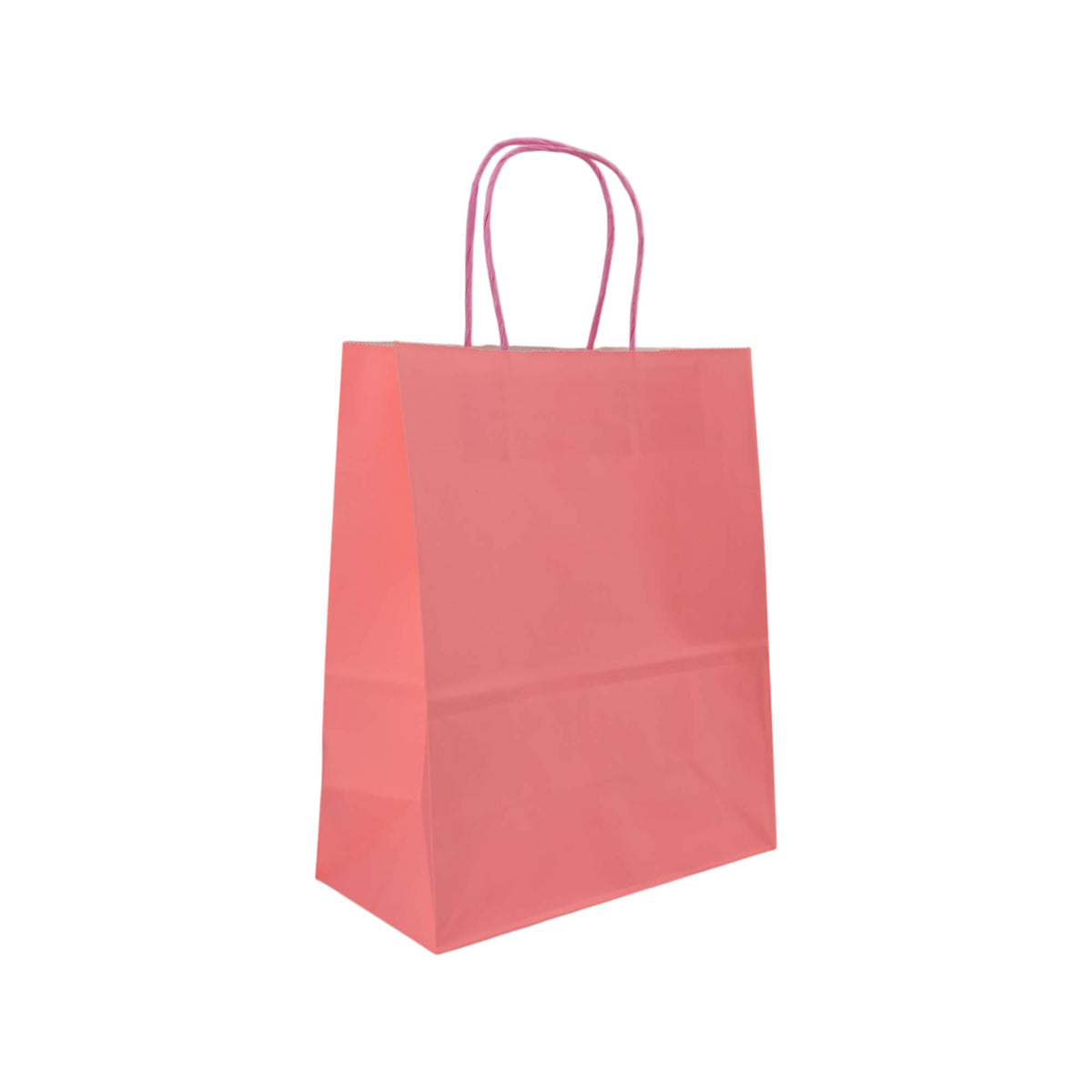Sacos Asa Torcida Kraft Branco 90g - Rosa Pastel