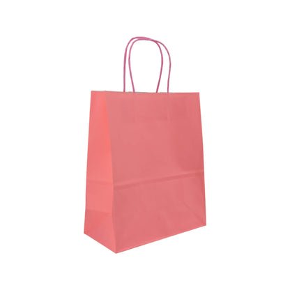 Sacos Asa Torcida Kraft Branco 90g - Rosa Pastel