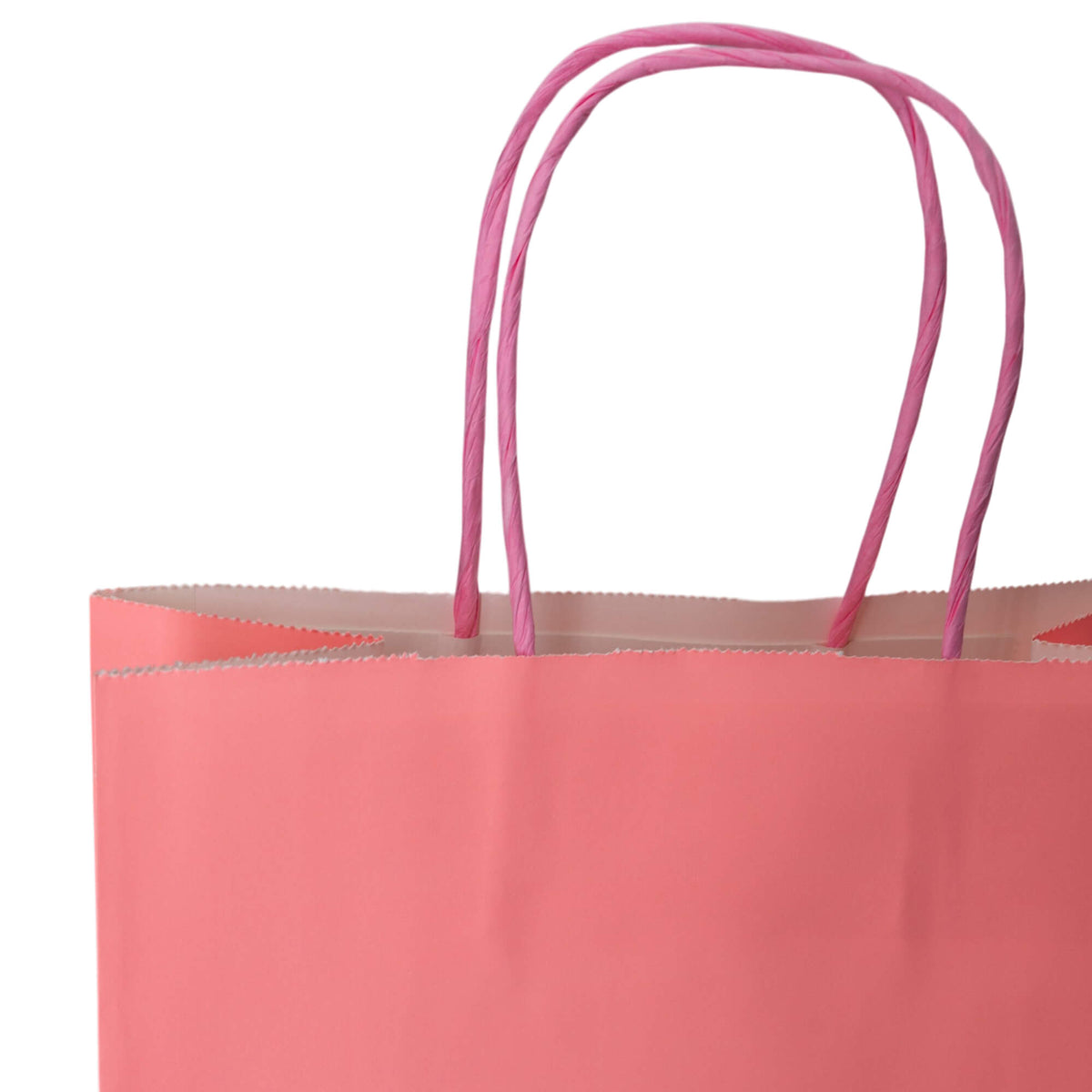Sacos Asa Torcida Kraft Branco 90g - Rosa Pastel