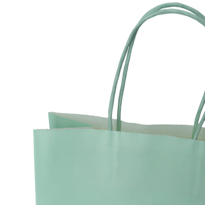 Sacos Asa Torcida Kraft Branco 90g - Verde Pastel