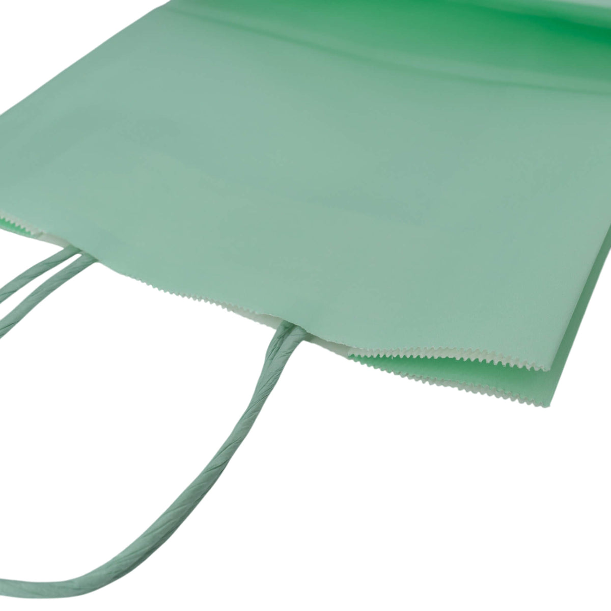 Sacos Asa Torcida Kraft Branco 90g - Verde Pastel