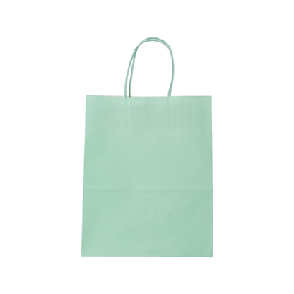 Sacos Asa Torcida Kraft Branco 90g - Verde Pastel