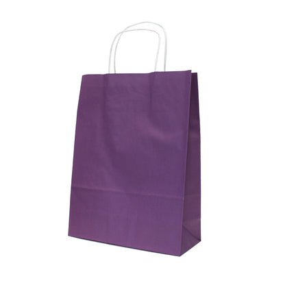Bolsas Asa Retorcida Kraft Blanco 90g - Morado