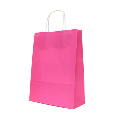 Bolsas Asa Retorcida Kraft Blanco 90g - Rosa