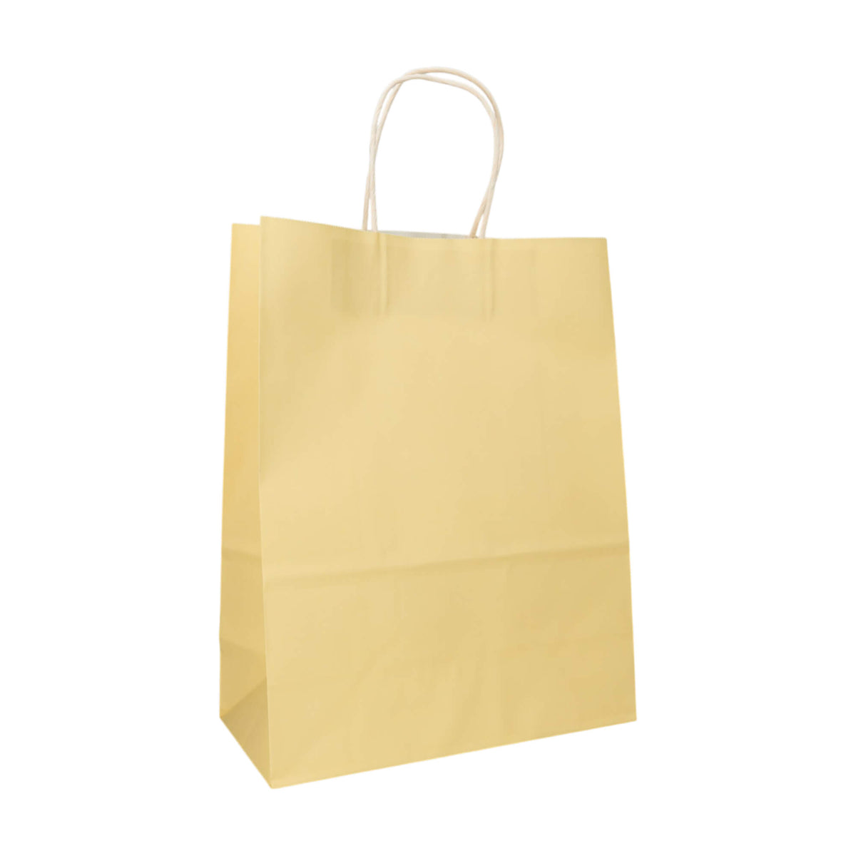 Sacos Asa Torcida Kraft Branco 90g - Amarelo Pastel