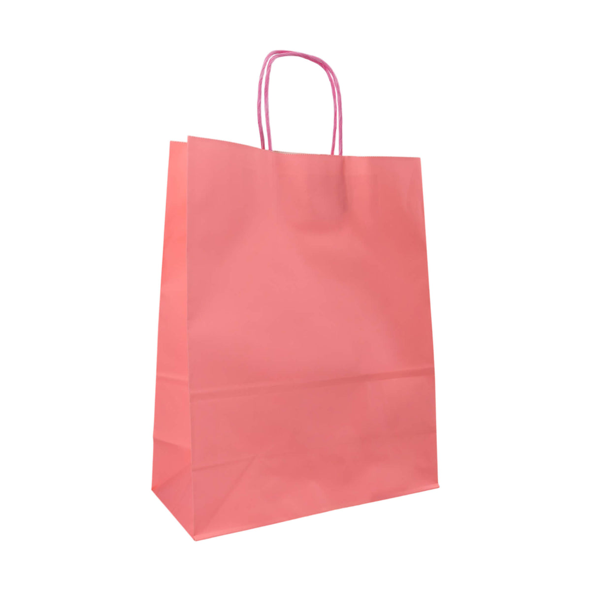 Sacos Asa Torcida Kraft Branco 90g - Rosa Pastel