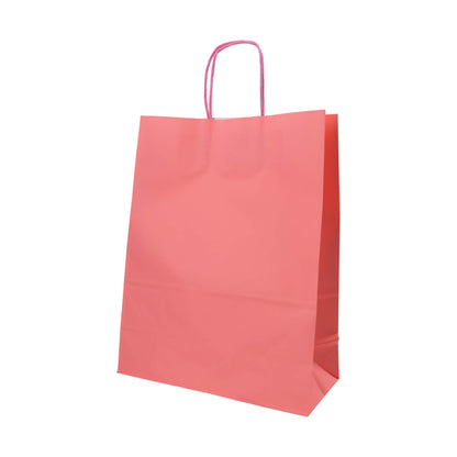Sacos Asa Torcida Kraft Branco 90g - Rosa Pastel