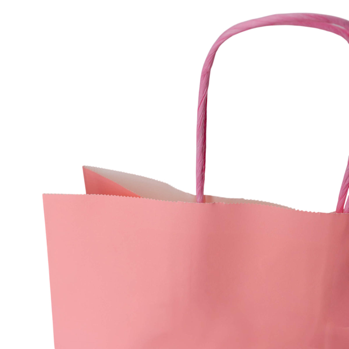 Sacos Asa Torcida Kraft Branco 90g - Rosa Pastel