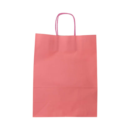 Sacos Asa Torcida Kraft Branco 90g - Rosa Pastel