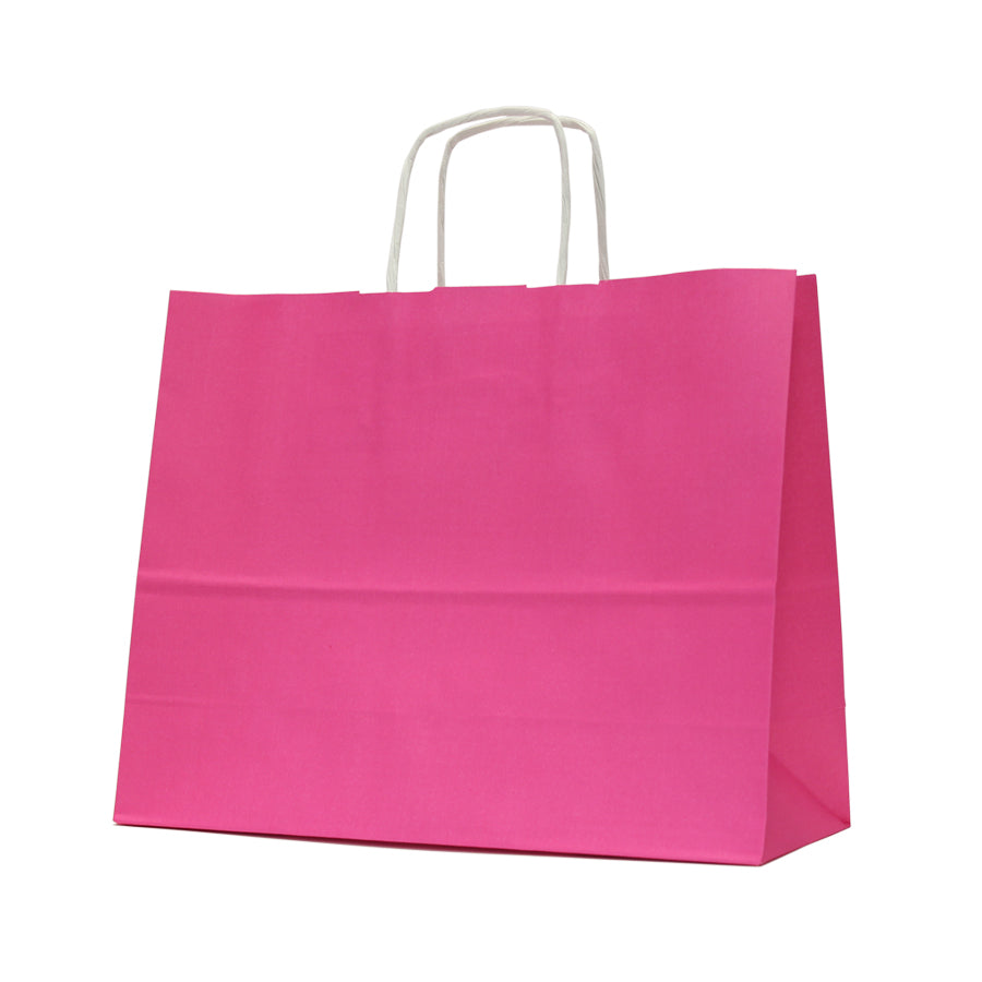 Bolsas Asa Retorcida Kraft Blanco 90g - Rosa