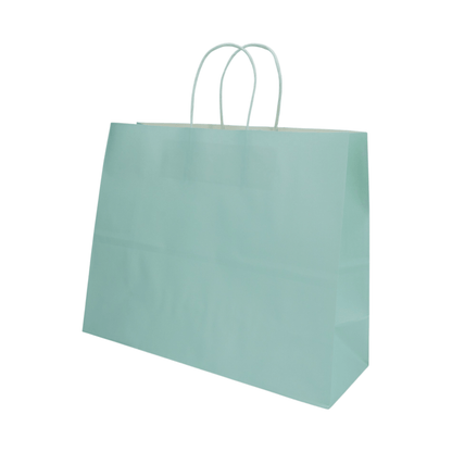Sacos Asa Torcida Kraft Branco 90g - Azul Pastel