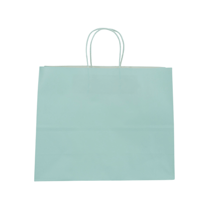 Sacos Asa Torcida Kraft Branco 90g - Azul Pastel