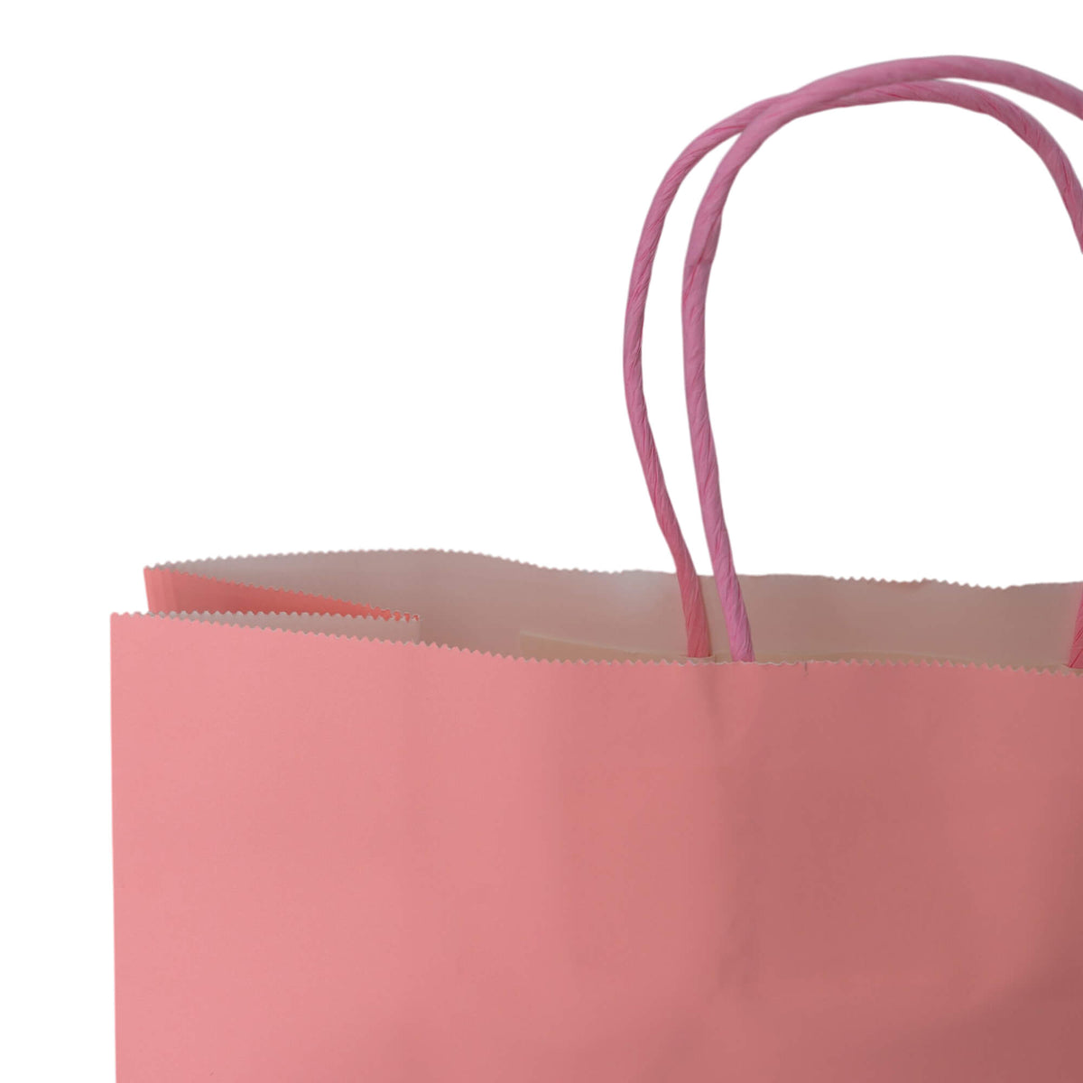 Sacos Asa Torcida Kraft Branco 90g - Rosa Pastel