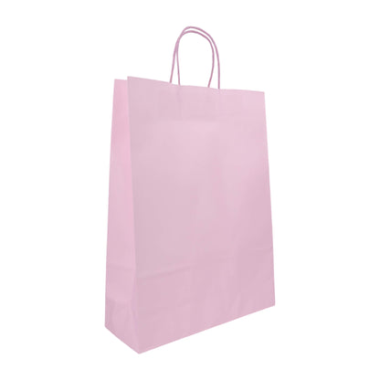 Sacos Asa Torcida Kraft Branco 90g - Lilás Pastel