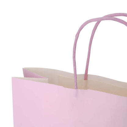 Sacos Asa Torcida Kraft Branco 90g - Lilás Pastel