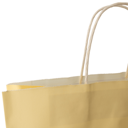 Sacos Asa Torcida Kraft Branco 90g - Amarelo Pastel