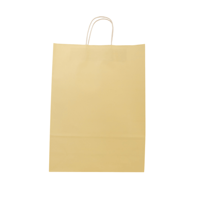 Sacos Asa Torcida Kraft Branco 90g - Amarelo Pastel