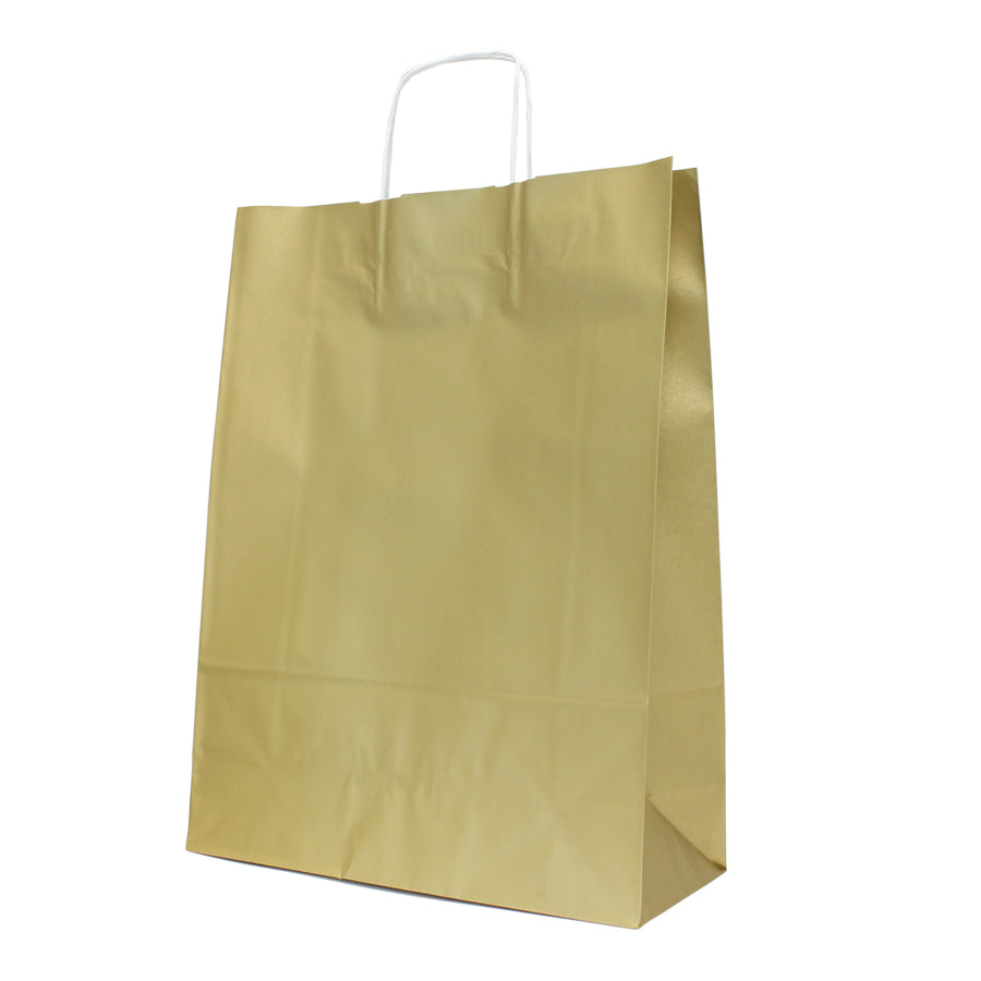 Bolsas Asa Retorcida Kraft Blanco 90g - Oro
