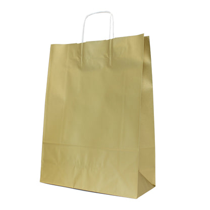 Bolsas Asa Retorcida Kraft Blanco 90g - Oro