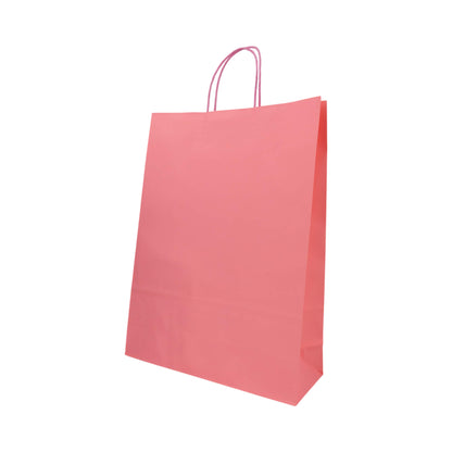 Sacos Asa Torcida Kraft Branco 90g - Rosa Pastel
