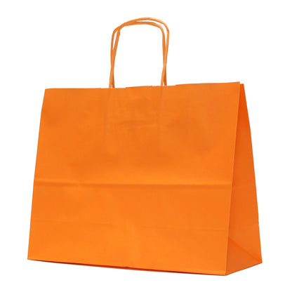 Bolsas de asa retorcida Kraft blanco 90g - Naranja