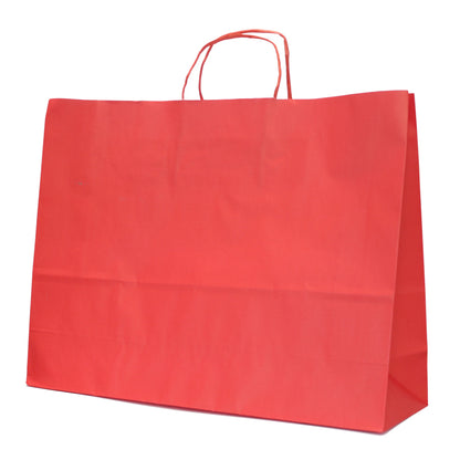 Twisted Handle Kraft White Bags 90g - Red