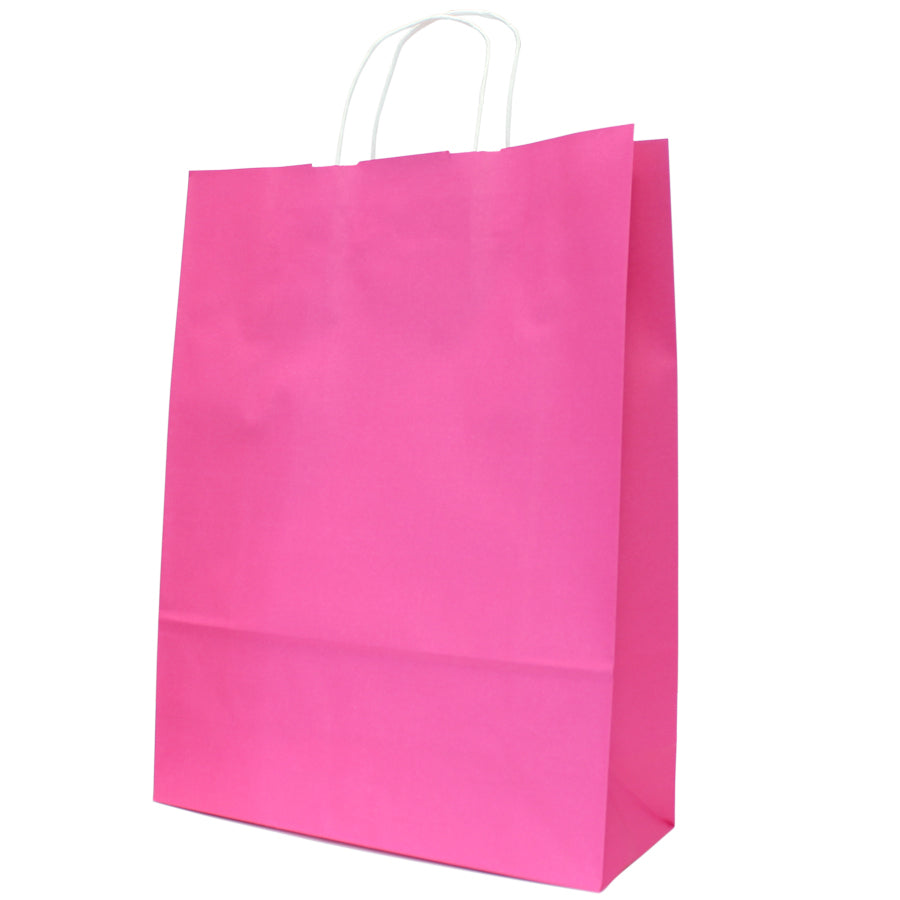 Bolsas Asa Retorcida Kraft Blanco 90g - Rosa