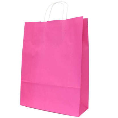 Bolsas Asa Retorcida Kraft Blanco 90g - Rosa
