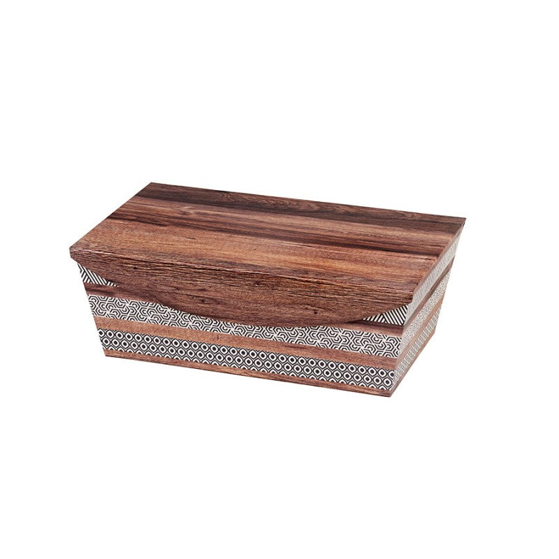 Coffret Retangular com Iman - Castanho - "Madeira"