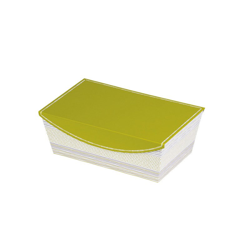 Caja rectangular con imán - Verde, Gris y Blanco