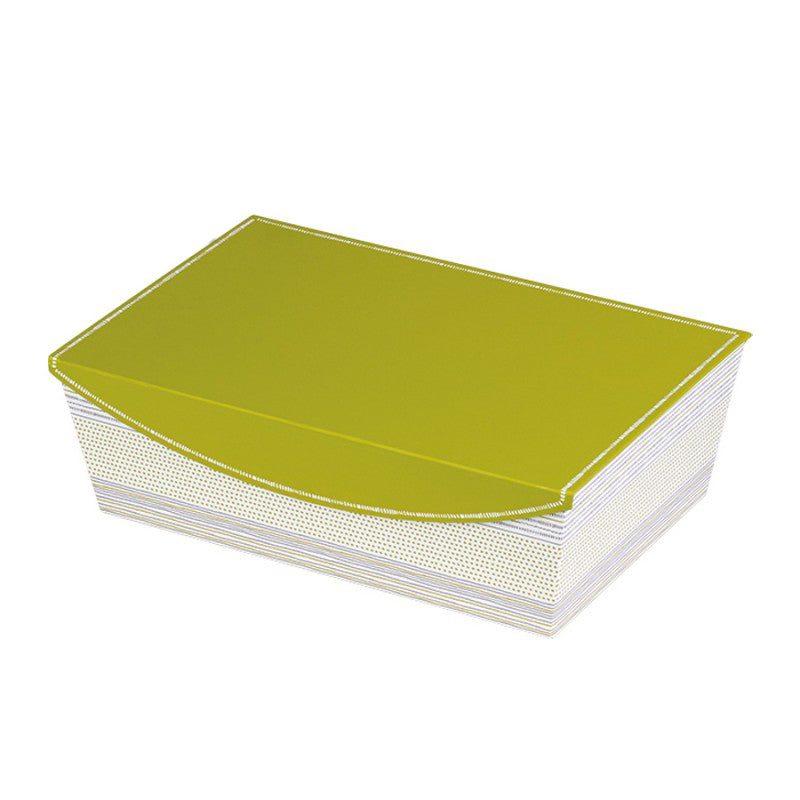 Caja rectangular con imán - Verde, Gris y Blanco