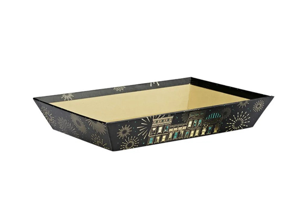 Rectangular Hamper Basket without Handle - Black - "Party Time"
