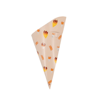 250 g Cardboard Churro Cones - Matte Laminated - "Small Temptations"