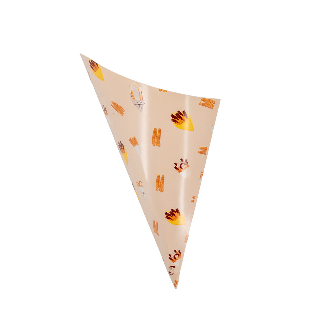 250 g Cardboard Churro Cones - Matte Laminated - "Small Temptations"
