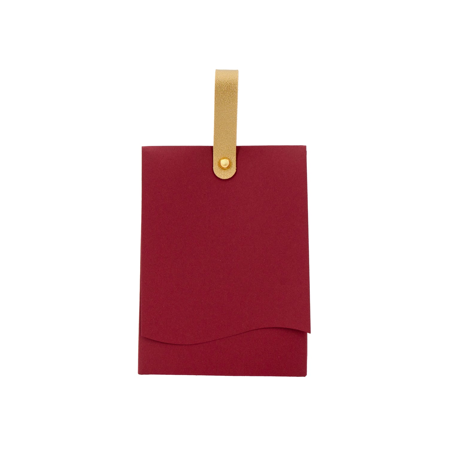 Caja de Cartulina de 120 g con Asa para Recuerdo - Burdeos