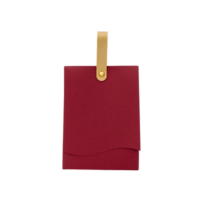 Caja de Cartulina de 120 g con Asa para Recuerdo - Burdeos
