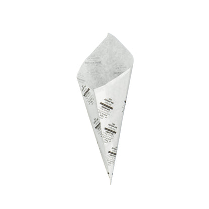 Anti-grease Paper Cone 60g - White and Black - "Bon Appétit"