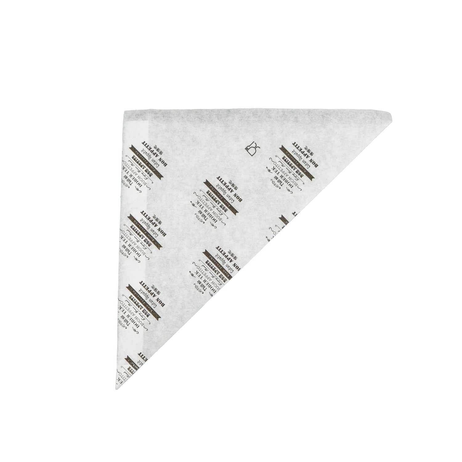 Anti-grease Paper Cone 60g - White and Black - "Bon Appétit"