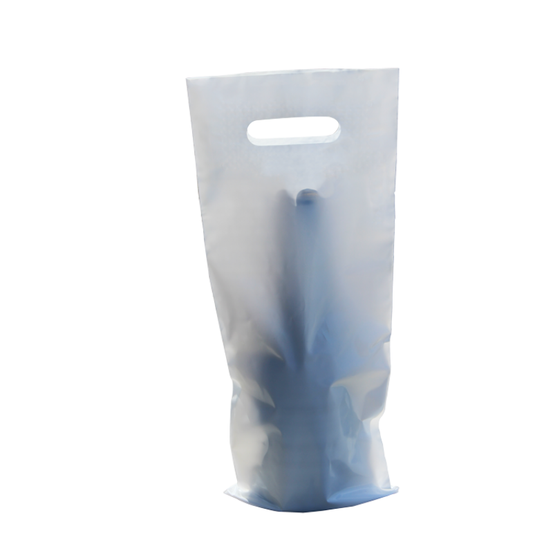 Bolsas de Plástico Corte Riñón Baja Densidad (BD) con Refuerzo para Botella - Blanco Opaco