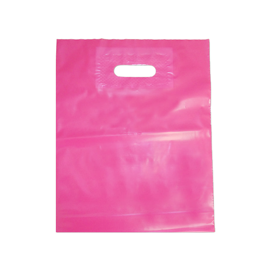 Low-Density (LD) Bean-Cut Plastic Bags - Pink