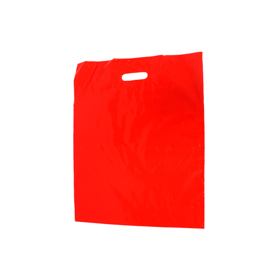 Plastic Bags Die-Cut Handles Low-Density (LD) - Red